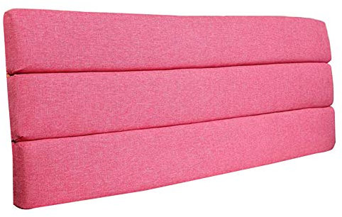 HAIPENG Rückenlehne Bett Kissen Ohne Kopfteil Polster Leinen Weich Kopfstütze Gepolstert Lendenwirbel Pads, 4 Farben, 12 Größen (Farbe : Rose rot, größe : 200x5x60cm)