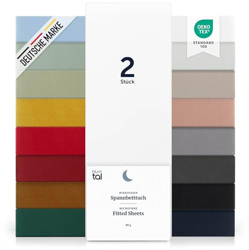 Blumtal® Spannbettlaken - Microfaser - Ökotex zertifizierte Bettwäsche 90x200cm - Weiß
