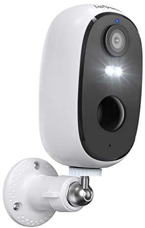 ieGeek 2K Magnética Camara Vigilancia WiFi Exterior/Interior, 300°Vista Panorámica, Camaras de Vigilancia con 5200mAh Batería Recargable, 10M Visión Nocturna Color, PIR Detección Móvil, IP65
