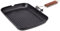 WECOOK! Ecochef Titanio Bistecchiera Ondulata, Induzione, 34x24cm, Antiaderente QUANTANIUM Ecologico senza PFOA, Alluminio Fuso, 5mm di Spessore, Manico in Legno Pieghevole, Vitroceramica, Gas