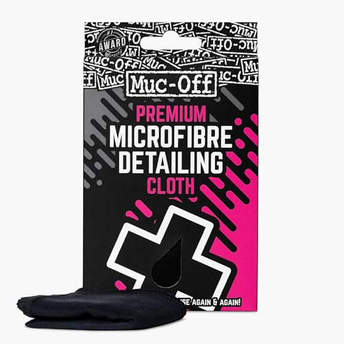 Muc-Off Chiffon en Microfibre Premium - Chiffon de Nettoyage et de Polissage de Haute Qualité, Format Voyage - Idéal pour une Utilisation sur les Finitions Délicates
