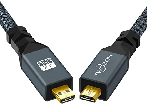 Twozoh Micro-HDMI auf Micro-HDMI-Kabel, Stecker unterstützt 3D/4K 1080p (0.3M)