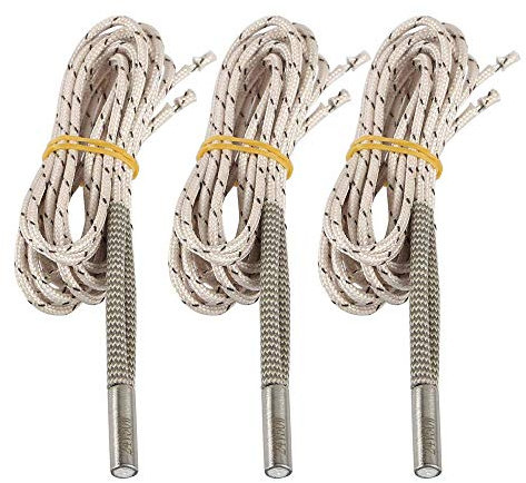 Toaiot 12V 50W Fil chauffant pour cartouche en céramique 1M Accessoires d'imprimante 3D Tube chauffant 620mm pour Reprap A8 Prus Mende i3 Make Select V2 V6 Hotend J-Head Extruders 3Pcs