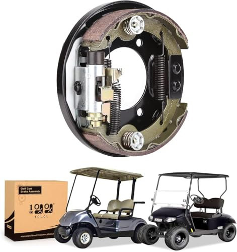 10L0L Golfwagen-Bremse mit Bremsbacken für EZGO TXT PDS & für Yamaha G9 G14 G16 G19 G20 G21 G22, Beifahrerseite, OEM#70998-G02, JN6-F7280-03-00