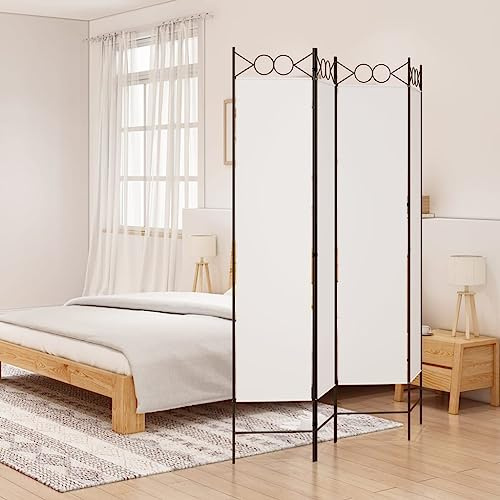 HOMIUSE 160x200 cm Raumteiler Paravent Trennwand Balkon Sichtschutz Paravent Raumteiler Innen Sichtschutz Garten Balkonschutz Seitenmarkise Ausziehbar Stellwand Weiß