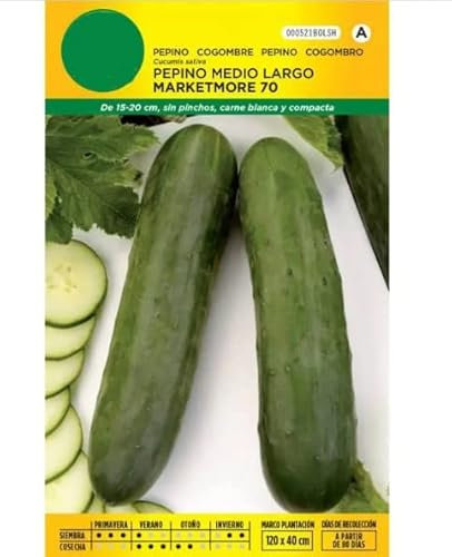 Sobre de Semillas de Pepino de Ensalada Verdura Fácil de Producir
