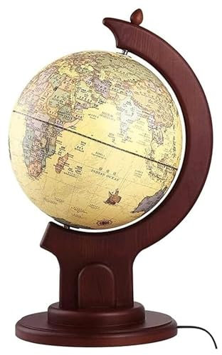 Globos geográficos Linternas de globo terráqueo Retro de alta gama y soporte de madera, iluminación decorativa tipo globo terráqueo, Led for niños y adultos Estudio (Color : 32cm)