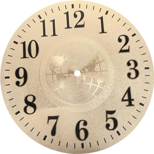 Gadpiparty Goldenes Wanduhr-Zifferblatt Zum Selbermachen Mit Arabischen Zahlen Digitales Zifferblatt Ersatz-Zifferblatt Zubehör Für Wohnzimmer Küche Schlafzimmer Büro Hotel