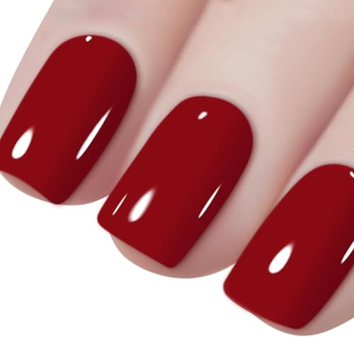 Vishine Gel Nail Polish 8ML Rosso Scuro - Soave Rimozione Per Autunno, Manicure a Casa, L016