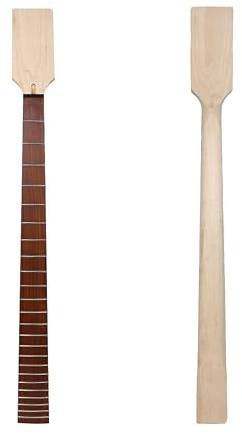 YoungMonic E-Gitarrenhals, unlackiert, P-Bass, Ahorn, 24 Bünde, 86,4 cm, Paddelkopf, Palisander, ohne Einlage, DIY-Gitarrenhals (24 Bünde, 86,4 cm)