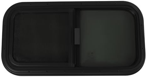 Wohnwagen Fenster, Wohnmobil Fenster Camper Fenster, mit Insektenschutzgitter Wohnmobilausstattung 600 x 300mm Schwarz