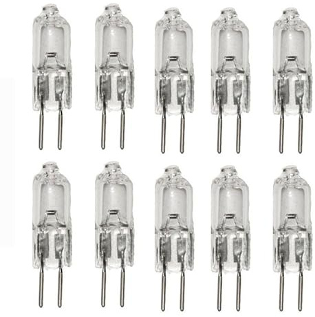 JZLBBC Mini Capsule Halogen Bulb G5.3 24V 50W GU5.3 Bi-Pin Base Bulb Dimmable Warm White 2700K,100W,10Pc