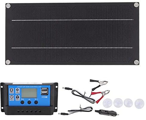 600 W 18 V Monokristallines Silizium-Solarpanel-Set, 100 A Tragbares Solar-Batterieladegerät, Controller, Batterielade-Set, Solarpanel-Ladegerät-Set für Auto, Wohnmobil, Boot,