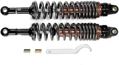 Hegeiisy 380mm 8mm Feder Motorrad Stoßdämpfer Hinterrad Fahrwerk Universal | Universell für ATV, Quad, Roller, Dirt Bike. Tragkraft 660lb pro Paar, passend für YZF R1 YZF R6 YZF 125 CBR600 250cc 300cc
