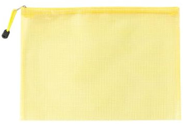 Zip Beutel Klein Mesh-Reißverschlusstasche, wasserdichte Kunststoff-Dokumententasche, vielseitig einsetzbar, for Reisen, Aufbewahrung, Bürogeräte, Zuhause, Organisieren von Taschen(Yellow,A5 (23.5CMX1
