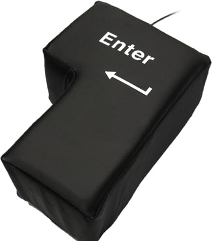 KANGQL Big Enter, ordenador antiestrés, gran tecla de entrada, teclado USB grande, cojín de respiración, cojín para aliviar el estrés de escritorio