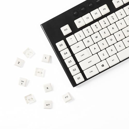 YMDK Einfarbige, minimalistische Tastenkappen, PBT-Material, flaches Profil, kompatibel mit Logi G813 G815 G913 G915 tkl mechanische Tastatur