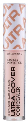 Collection Cosmetics Lasting Perfection Ultra Cover Concealer, Up to 16hr Wear, XL Applicator, Porcelain Cool, 5.5ml