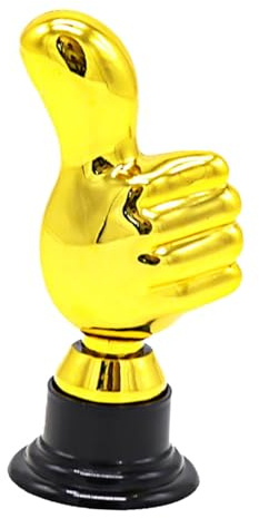 JISADER Daumen Hoch Trophäe, Lustige Spieltrophäe, Dekoration, Stabiles Wettbewerbsgeschenk, Gewinnerpreis, Partygeschenke für Büro, Klassenzimmer, Belohnunge, Gold