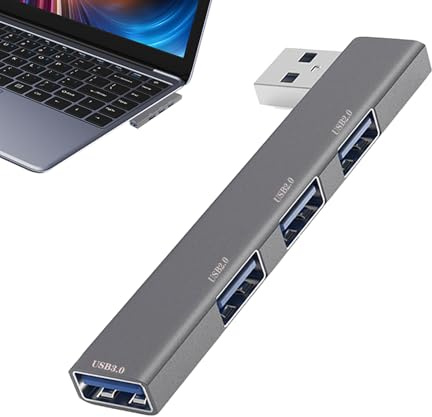 Hub USB – Extenseur multiport, Adaptateur Portable à 4 Ports, de données Rapide, Design Peu encombrant | avec répartiteur USB pour Ordinateur Portable, imprimante, PC, Clavier, clé USB