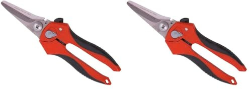Cisaille universelle droite bi-matière MOB 210 mm – Outil polyvalent pour métal, plastique et matériaux divers, prise en main confortable (Lot de 2)