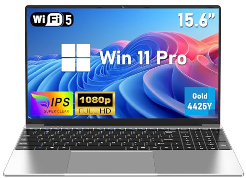 FUNYET Ordenador Portátil,Nuevo 2026 Laptop 15,6 Pulgadas,16 GB de RAM,256 GB de SSD,Pentium Gold 4425Y PC Portátil,IPS FHD 1920×1080 Notebook,Apertura de 180°,5000 mAh,Estudiantes,Type-C