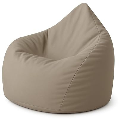 PATCH HOME Sitzsack Tropfenform - Beige für In & Outdoor XL 300 Liter - mit Styropor Füllung in 25 versch. Farben und 3 Größen