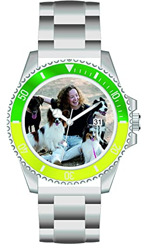 memories Personalisierte Uhr Fotouhr mit Bild 40mm Edelstahl Armband Made in Germany