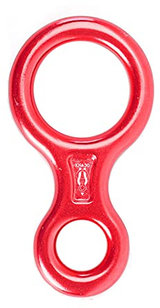 CONPHERON 30KN Abseilachter Abseilgerät Klettern 8 Descender Aluminiumlegierung Kletterausrüstung Sicherungsgerät Für Seildurchmesser 8-13 mm Rot