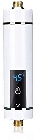 Mini Instant Water Heater, Electric Instant Water Heater, 3500 W Electric Small Tankless Water Heater, LED Temperature Display for Bathroom, Kitchen