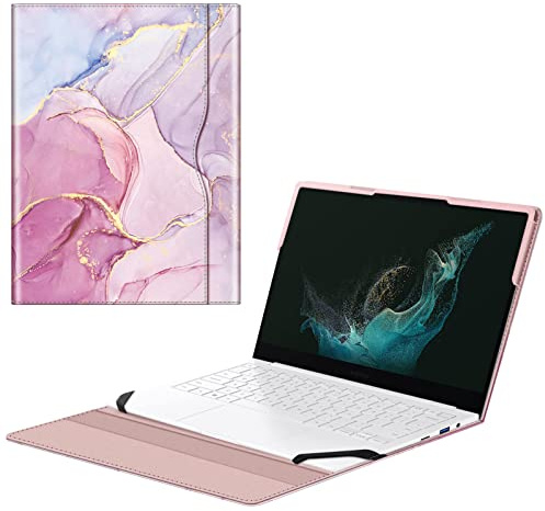 Fintie Funda para Samsung Galaxy Book3 360 NP730QFG/Galaxy Book2 Pro 13 NP930XED/Galaxy Book2 Pro 360 NP930QED/Galaxy Book2 360 NP730QED/Galaxy Chromebook 13 XE930QCA, mármol Brillante