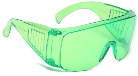 TopHomer Gafas de seguridad, gafas protectoras de laboratorio resistentes a los rayos UV, gafas de seguridad para taller, laboratorio y construcción (verde)