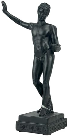 The Marathon Boy or Ephebe Museum Copy Harter Gips Statue Skulptur Black 26 cm