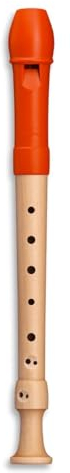 Mollenhauer 17414 Fipple Sopranblockflöte, Digi, orange, barock - Sopran Blockflöte (Barock)