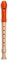 Mollenhauer 17414 Fipple Sopranblockflöte, Digi, orange, barock - Sopran Blockflöte (Barock)