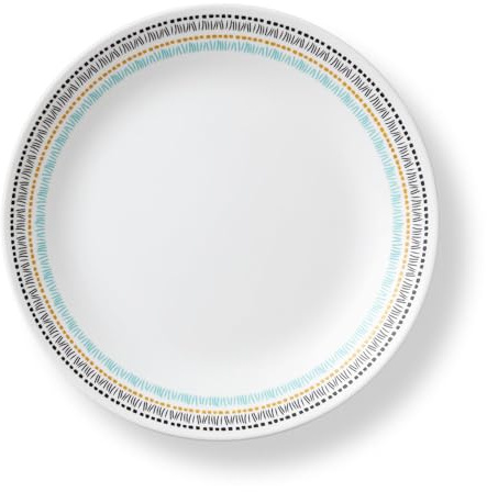 CORELLE Speiseteller klein Paloma, 21 cm, Vitrelle-Glas, 3-lagig gehärtet | Dreischicht-Glas-Technologie, bruch- und splitterresistent, spülmaschinengeeignet, leichtgewichtig, 235 g