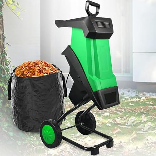 Leaf Branch Shredder, 2400W Electric Wood Chipper With Push Rod, 4500Rpm Motor and 50L Stroage Capacity, Efficiently Breaks Branches and Easy To Install, for Garden Debris, Leaves, Branches