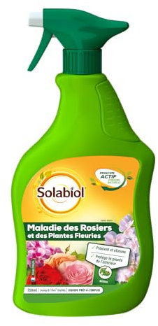 SOLABIOL Maladie Des Rosiers & Plantes Fleuries - Pulvérisateur - Prêt A L'emploi - 750ml - Traitement Systémique - Stimule Les Défenses Naturelles De La Plante SOMALPAL750
