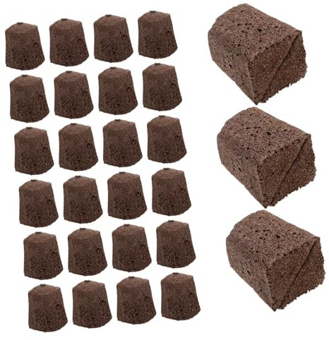 BESTonZON 30 Blocs de Tourbe Marron pour Culture Hydroponique, Favorisant la Croissance Optimale des Plantes Apport en Oxygène, pour Méthodes de Culture Différentes