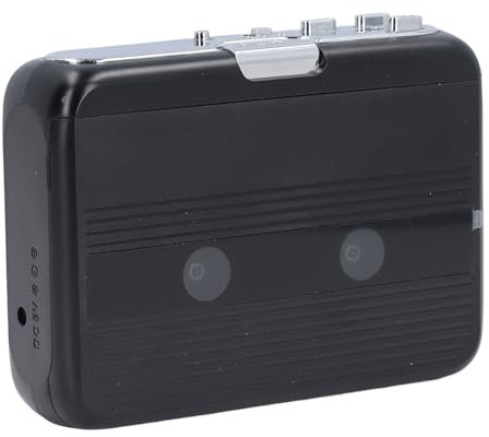UPALDHOU Cassette Portatili - Blue Strip Reader con qualità del Suono Stereo per la Ri -espressione di Ricordi per i Viaggiatori (BLACK)