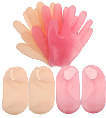 HEALEEP 1 uppsättning Silicone Fotmask och Handvantar Fuktighetsbehandling för och Spruckna Fötter Exfolierande och Återfuktande Strumpor för och Skönhetssalonger