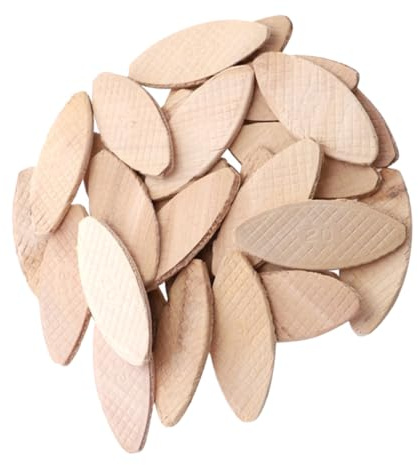 Didiseaon 100pcs Wood Joining Biscuits for Tenon Machine Joiner High Reliability Connection Tool for Woodworking Furniture Framing and Board Splicing
