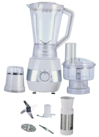 Generic Frullatore Elettrico Robot Da Cucina Centrifuga per Succhi E Tritatutto Potente con Caraffa in Vetro E Inox Adatto per Famiglie E Feste 15L