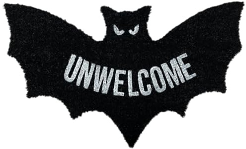 Halloween Fledermaus Fußmatte, Unwillkommene rutschfeste Haustürmatte, Gruselige Geister Fledermaus Dekoration Teppich für die Innen- und Außendekoration von Veranda, Schlafzimmer und Terrasse