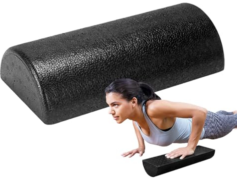 Tisujune Faszienrolle Für Den Rücken - Halbrolle Übungsrolle Aus Schaumstoff Für Rücken,Hochdichte Faszienrolle Fördert Muskelregeneration Nach Training Balance Training Sportlerinnen