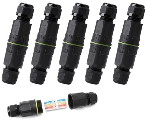 IP68 Waterproof Outdoor 3-Way Junction Box For 4-10 mm Cables | Push-Terminal Connector For Garden Lighting And Landscape Wiring