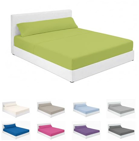 SABANALIA Sábanas Cama 120x190 50% Algodón 50% Poliéster