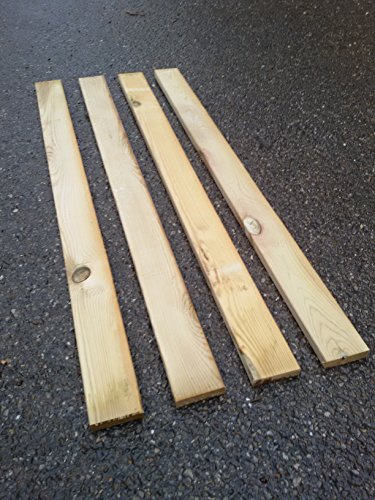Gartenwelt Riegelsberger 10 Stück Zaunlatte aus Nadelholz kesseldruckimprägniert, Höhe 117 cm, Typ F 20x90 mm