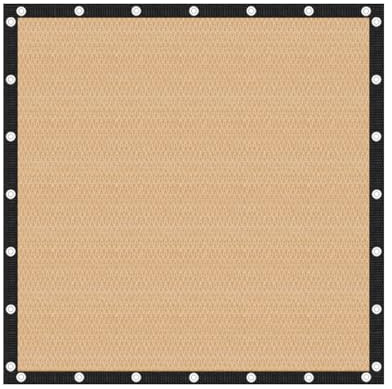 VICLLAX Tenda parasole, rettangolare, sabbia, 3,5 x 3,5 m, blocco UV, recinzione per la privacy, per esterni, patio, giardino, pergolato