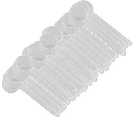 Supplement and Supply 1/2 Tbsp (1.5 Tsp | 7.5 mL) Long Handle Scoop for Coffee, Protein Powder, Pet Food, Spices, Grains, Dry Goods – Food-Grade BPA-Free Plastic Measuring Spoon (Pack of 25)